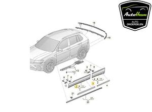 Sierpaneel bumper VW TIGUAN (AD1, AX1), VW TIGUAN ALLSPACE (BW2)