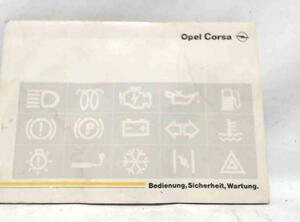 Operation manual OPEL CORSA A Hatchback (S83)