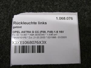 Achterlicht OPEL ASTRA G Hatchback (T98)