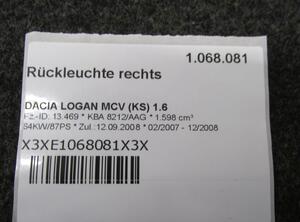 Achterlicht DACIA LOGAN MCV (KS_)