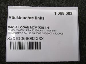 Achterlicht DACIA LOGAN MCV (KS_)