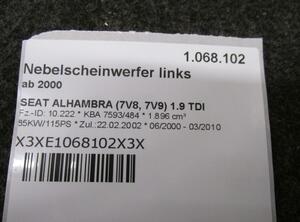 Nebelscheinwerfer links ab 2000 SEAT ALHAMBRA (7V8  7V9) 1.9 TDI 85 KW