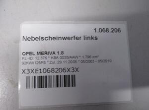 Nebelscheinwerfer links  OPEL MERIVA 1.8 92 KW