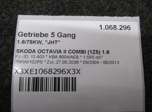 Handgeschakelde versnellingsbak SKODA OCTAVIA II Combi (1Z5)