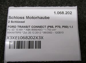 Schloss Motorhaube 2 Schlüssel FORD TRANSIT CONNECT (P65  P70  P80) 1.8 DI 55 KW