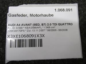 Gasveer motorkap AUDI A4 Avant (8ED, B7)