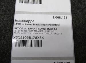 Heckklappe LF9R  schwarz Black Magic Perleffekt SKODA OCTAVIA II COMBI (1Z5) 1.6 75 KW