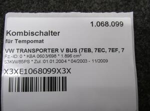 Stuurkolomschakelaar VW TRANSPORTER V Bus (7HB, 7HJ, 7EB, 7EJ, 7EF, 7EG, 7HF, 7EC)