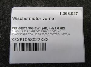 Wiper Motor PEUGEOT 308 SW I (4E, 4H)