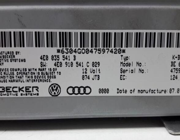 Audio Amplifier AUDI A8 (4E2, 4E8)