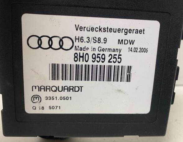 Control unit AUDI A4 B7 Convertible (8HE)