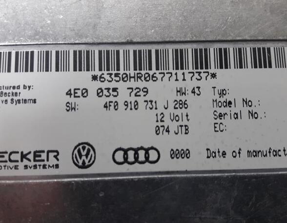 Control unit AUDI A6 Allroad (4FH, C6), AUDI A6 Avant (4F5, C6)