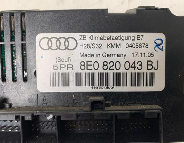 Heizungsbetätigung (Konsole) Audi A4 Avant 8E, B7 8E0820043BJ P21251550