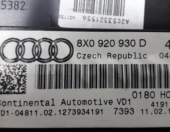 Tachometer (Revolution Counter) AUDI A1 Sportback (8XA, 8XF)