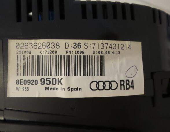 Toerenteller AUDI A4 (8E2, B6)