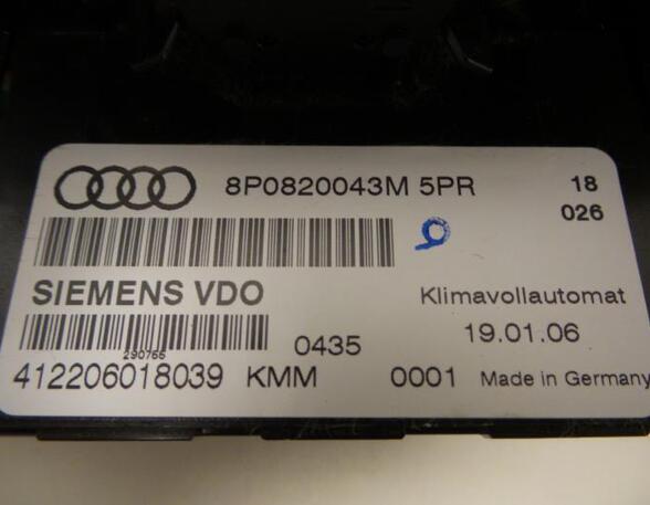 Temperaturanzeige Audi A3 Sportback 8P 8P0820043M P7449506