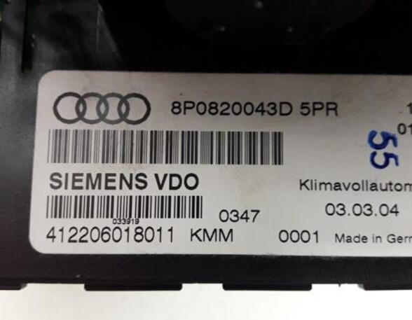 Temperaturanzeige Audi A3 8P 8P0820043D P18550117