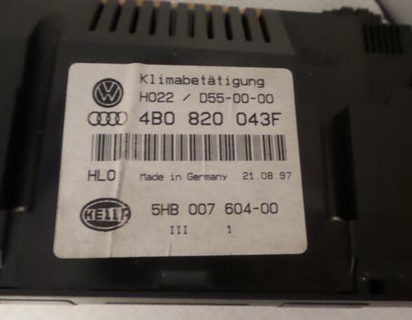 Air Conditioning Control Unit AUDI A6 (4B2, C5)