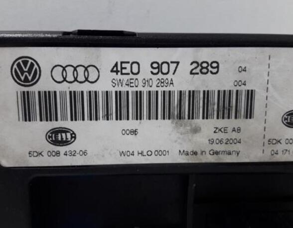 Steuergerät Bordnetz (BCM/BDC) Audi A8 4E 4E0907289 P15817096