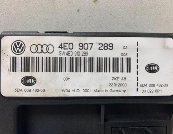 Steuergerät Bordnetz (BCM/BDC) Audi A8 4E 4E0907289 P20992970