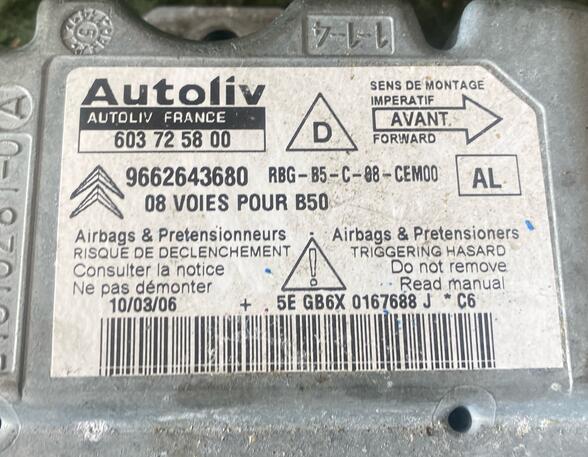 Control unit for Airbag CITROËN C4 I (LC_), CITROËN C4 Coupe (LA_)