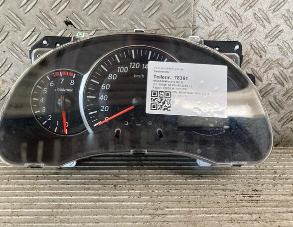 Snelheidsmeter NISSAN MICRA IV (K13_)