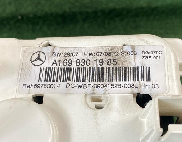 Air Conditioning Control Unit MERCEDES-BENZ A-Klasse (W169)