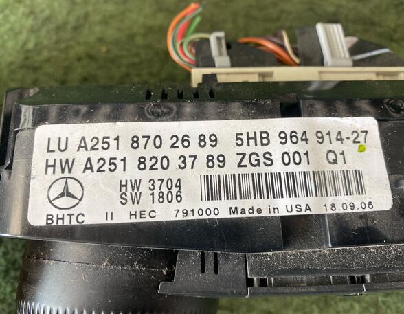 Bedieningselement airconditioning MERCEDES-BENZ M-CLASS (W164)