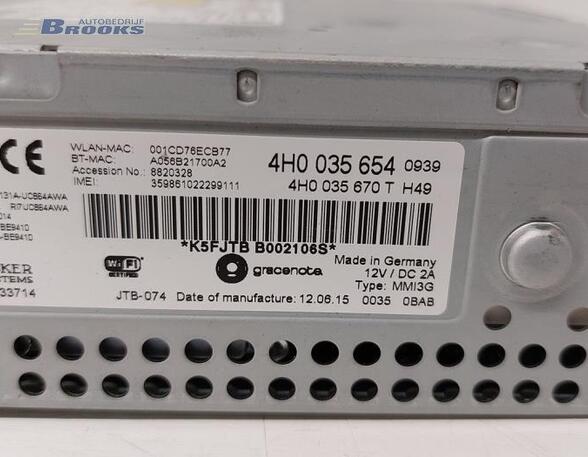 Control unit AUDI A8 (4H2, 4H8, 4HC, 4HL)