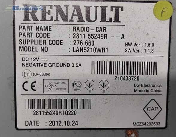 Autonavigatiesysteem RENAULT CLIO IV (BH_), RENAULT CAPTUR I (J5_, H5_), RENAULT CLIO III (BR0/1, CR0/1)