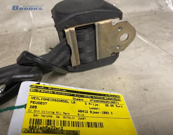 Safety Belts PEUGEOT 205 II (20A/C)