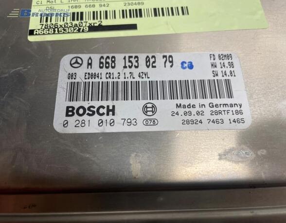 Control unit for engine MERCEDES-BENZ A-CLASS (W168)