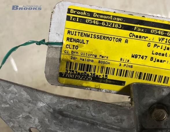 Wiper Motor RENAULT CLIO I (B/C57_, 5/357_)