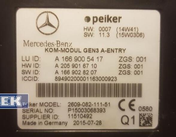 Control unit MERCEDES-BENZ B-CLASS (W246, W242), MERCEDES-BENZ CLS (C257), MERCEDES-BENZ A-CLASS (W176)