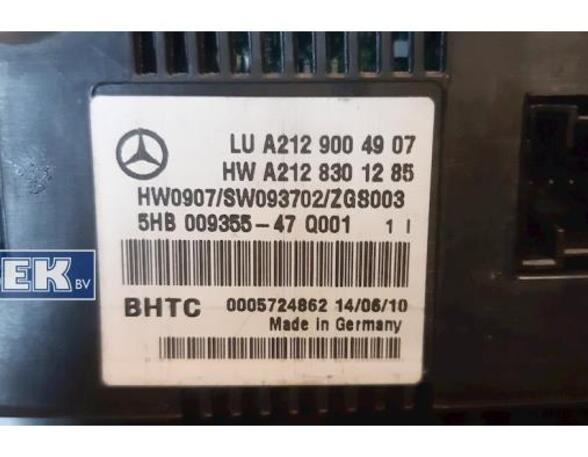 Heating & Ventilation Control Assembly MERCEDES-BENZ E-Klasse (W212)