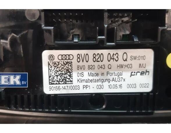 Heating & Ventilation Control Assembly AUDI A3 Sportback (8VA, 8VF)
