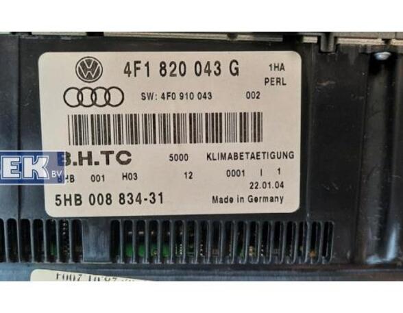 Bedieningselement verwarming & ventilatie AUDI A6 Avant (4F5, C6), AUDI A6 Allroad (4FH, C6)