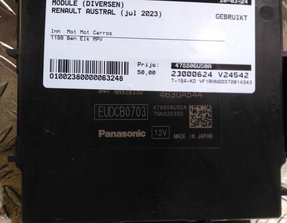 Control unit RENAULT AUSTRAL