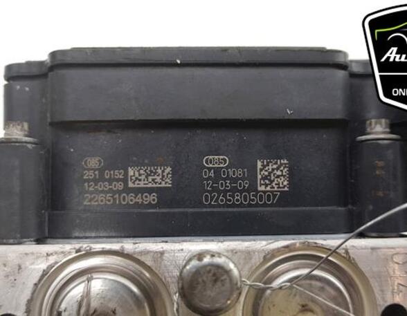 Abs Hydraulic Unit FIAT PANDA (312_, 319_), FIAT PANDA VAN (312_, 519_), TOYOTA AYGO (_B1_), CITROËN C1 (PM_, PN_)