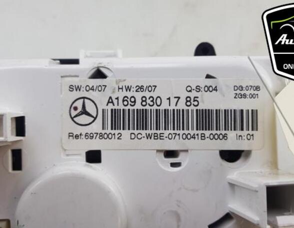 Heating & Ventilation Control Assembly MERCEDES-BENZ B-CLASS (W245), MERCEDES-BENZ A-CLASS (W169)