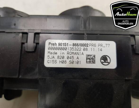 Heating & Ventilation Control Assembly SKODA RAPID Spaceback (NH1)