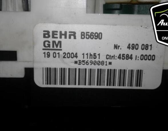 Heizungsbetätigung (Konsole) Opel Zafira A T98 19012004 P8958332