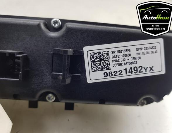 Heating & Ventilation Control Assembly OPEL CROSSLAND X / CROSSLAND (P17, P2QO)