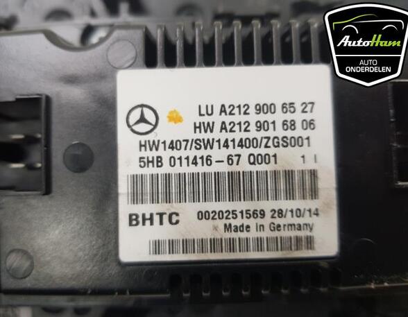 Heating & Ventilation Control Assembly MERCEDES-BENZ E-CLASS (W212)