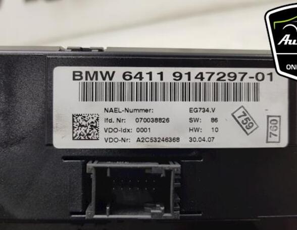 Heating & Ventilation Control Assembly BMW 1 (E81), BMW 1 (E87), BMW 3 Touring (E91)