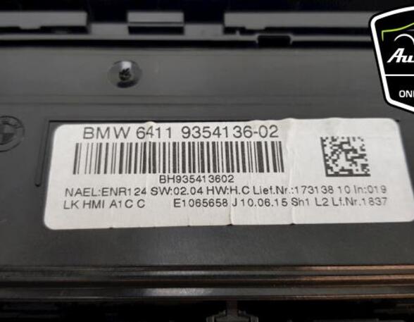 Heating & Ventilation Control Assembly BMW 1 (F20), BMW 1 (F21), BMW 3 (F30, F80), BMW 3 Touring (F31)