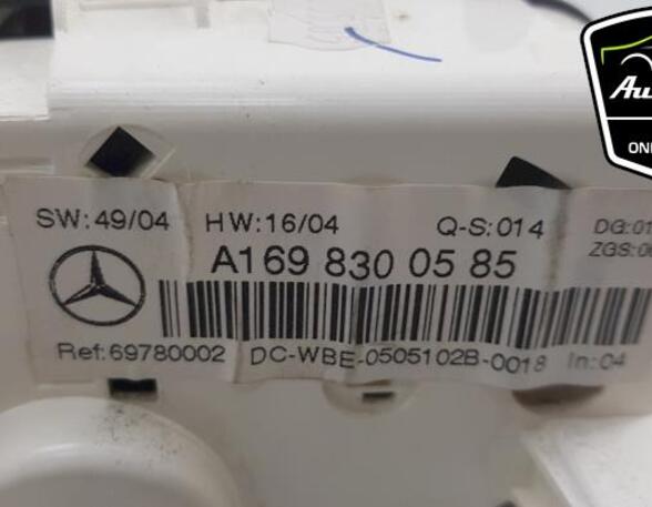 Heating & Ventilation Control Assembly MERCEDES-BENZ A-CLASS (W169), MERCEDES-BENZ B-CLASS (W245)