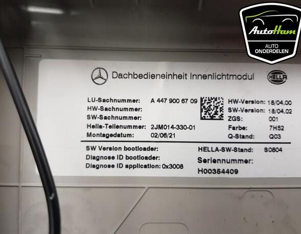 Interieurverlichting MERCEDES-BENZ VITO Van (W447), MERCEDES-BENZ VITO Mixto (Double Cabin) (W447)