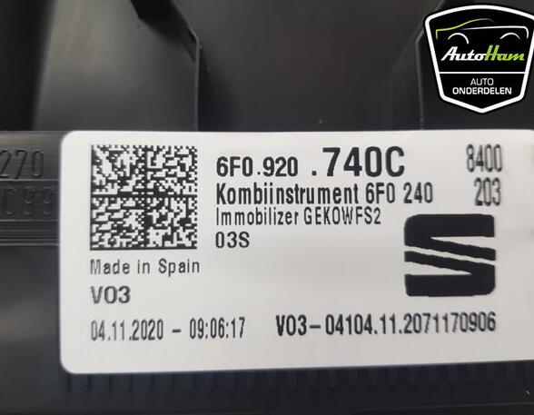 Instrumentenkombination Seat Ibiza V KJ1 6F0920740C P20443958