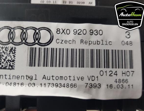 Instrument Cluster AUDI A1 (8X1, 8XK), AUDI A1 Sportback (8XA, 8XF)